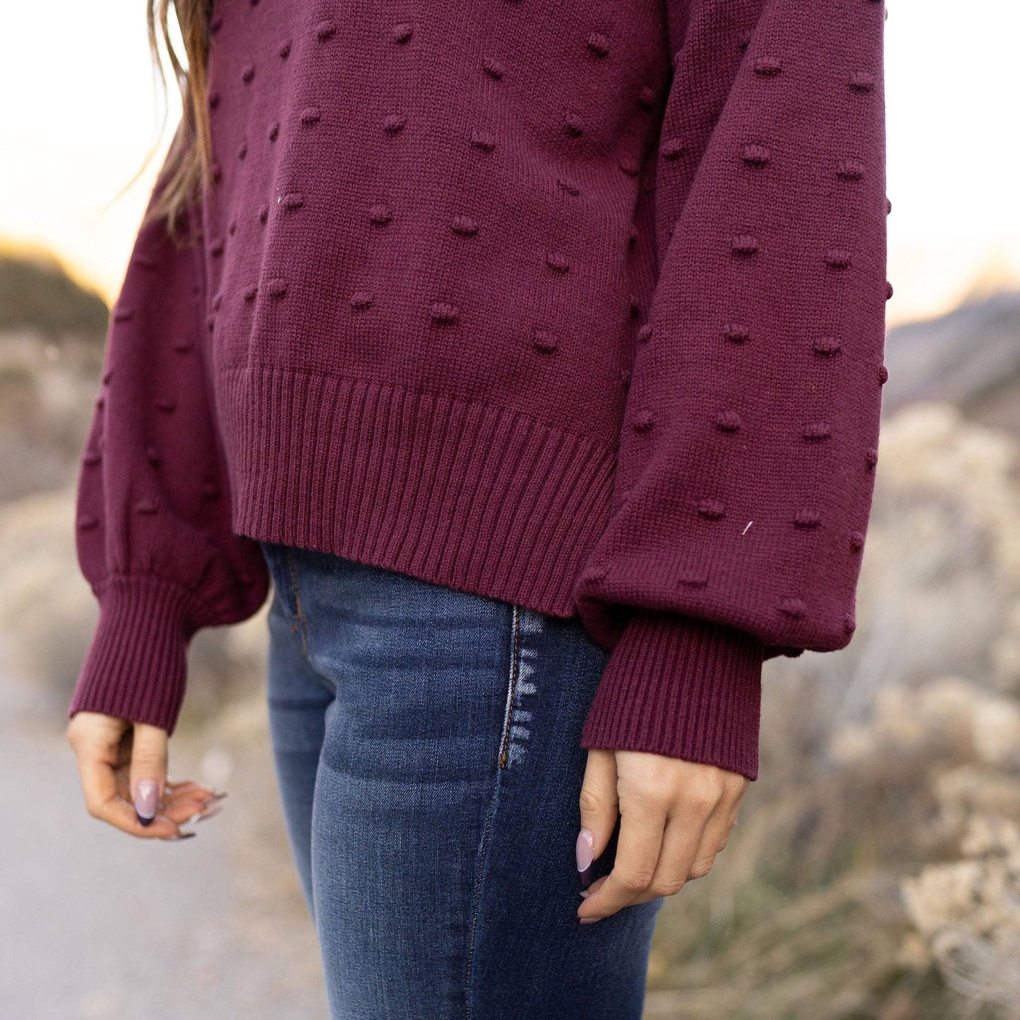 Parker Sweater - Burgundy: