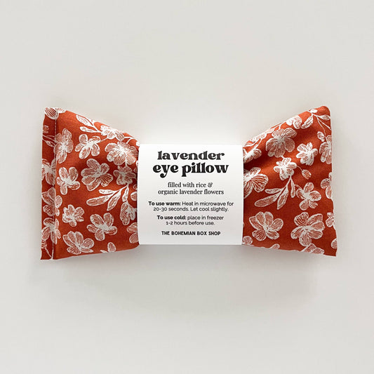 Lavender Eye Pillow - Rust Floral