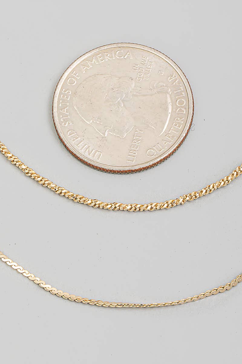 Dainty Layered Chain Link Necklace