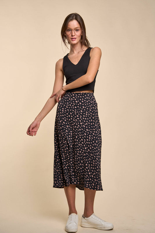 Kelsey Print Midi Skirt