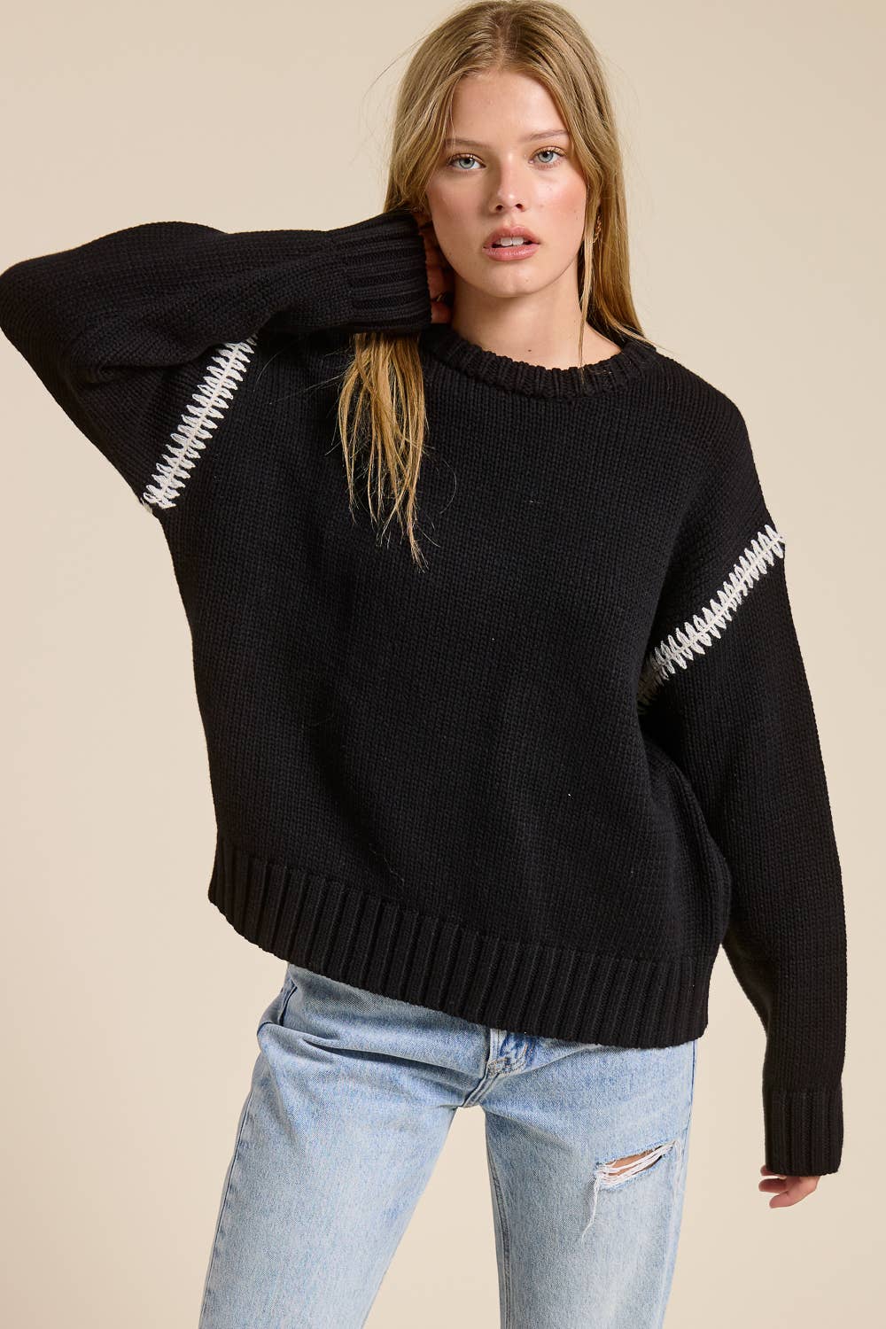 TOPANGA SEAM DETAIL SWEATER