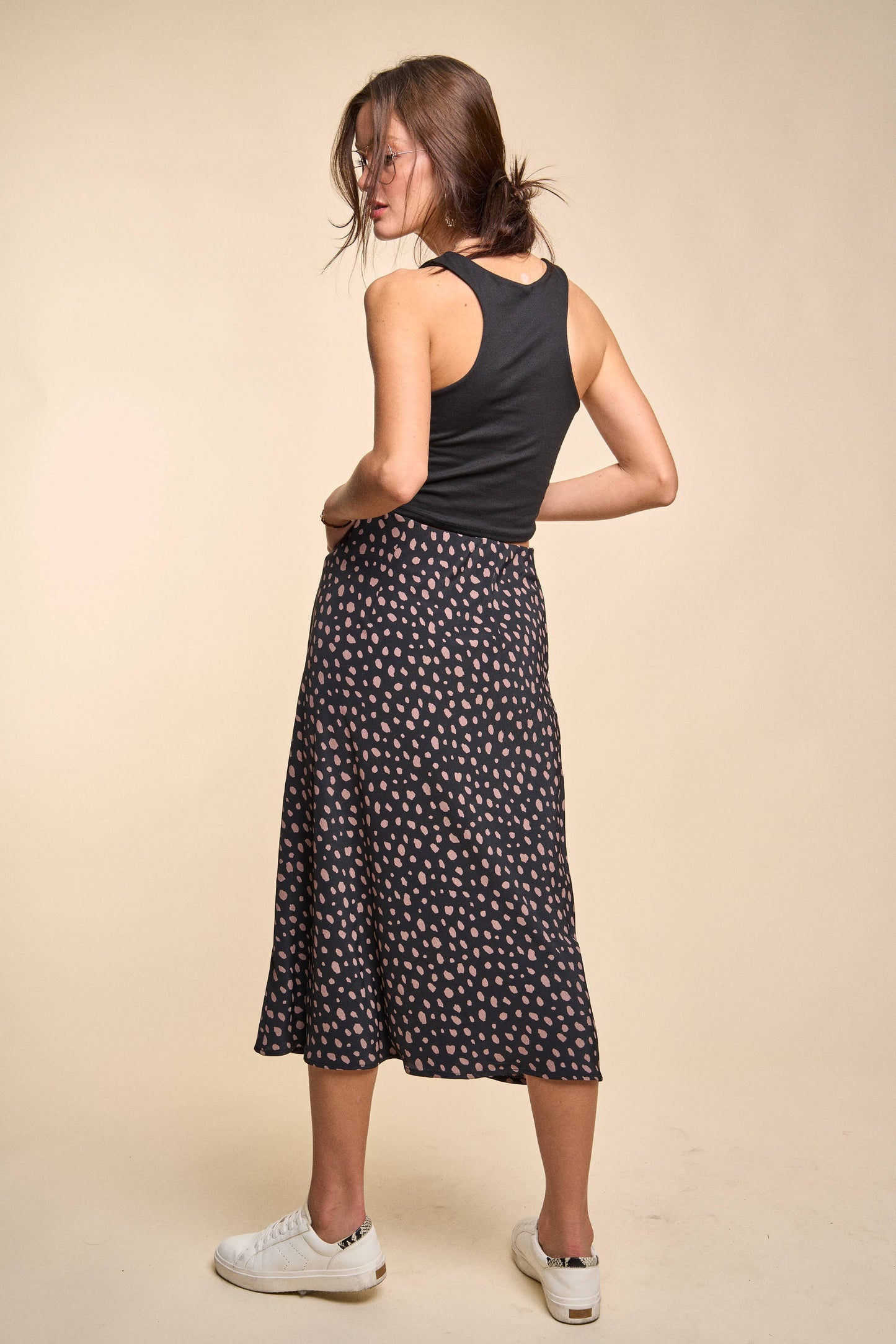 Kelsey Print Midi Skirt