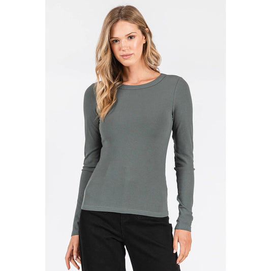 MINA RIBBED LONG SLEEVE