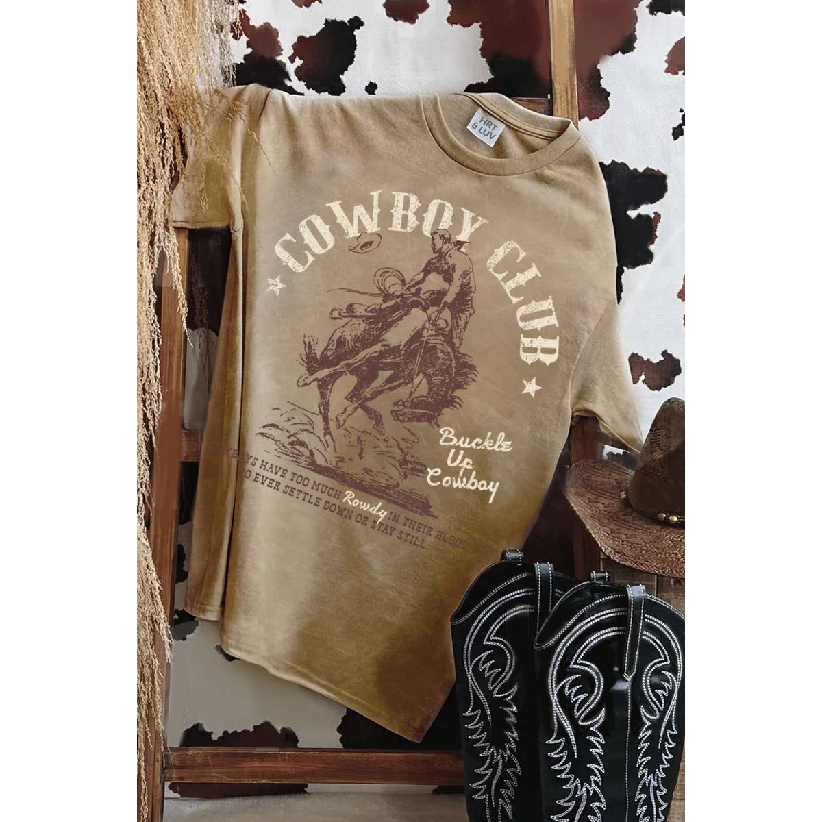 COWBOY CLUB GRAPHIC TEE