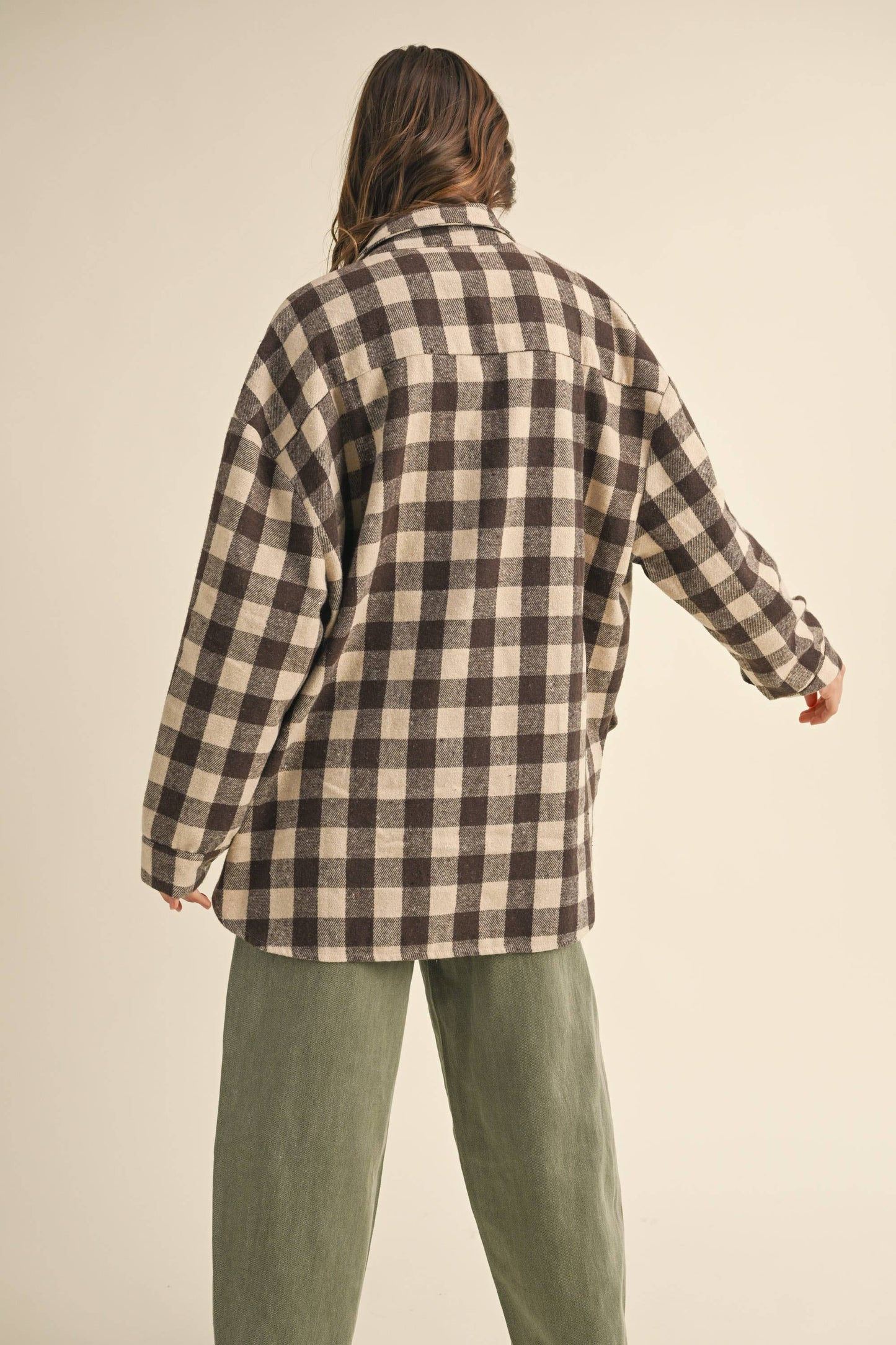 JENI GRID PATTERN SHACKET