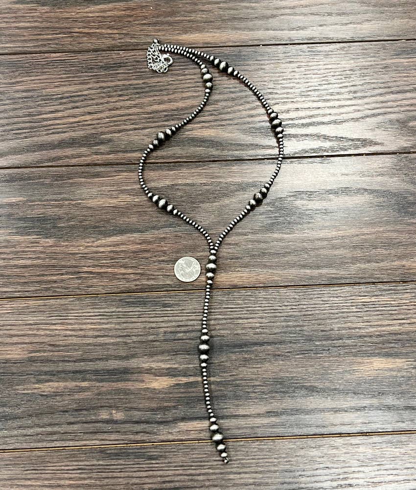 Clustered Navajo Bead Tassel Necklace