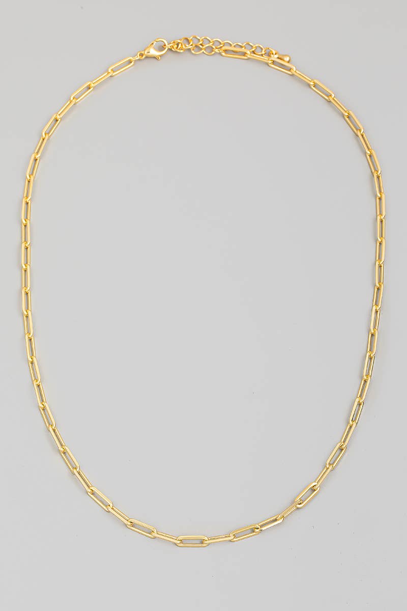 Oval Cable Chain Link Necklace