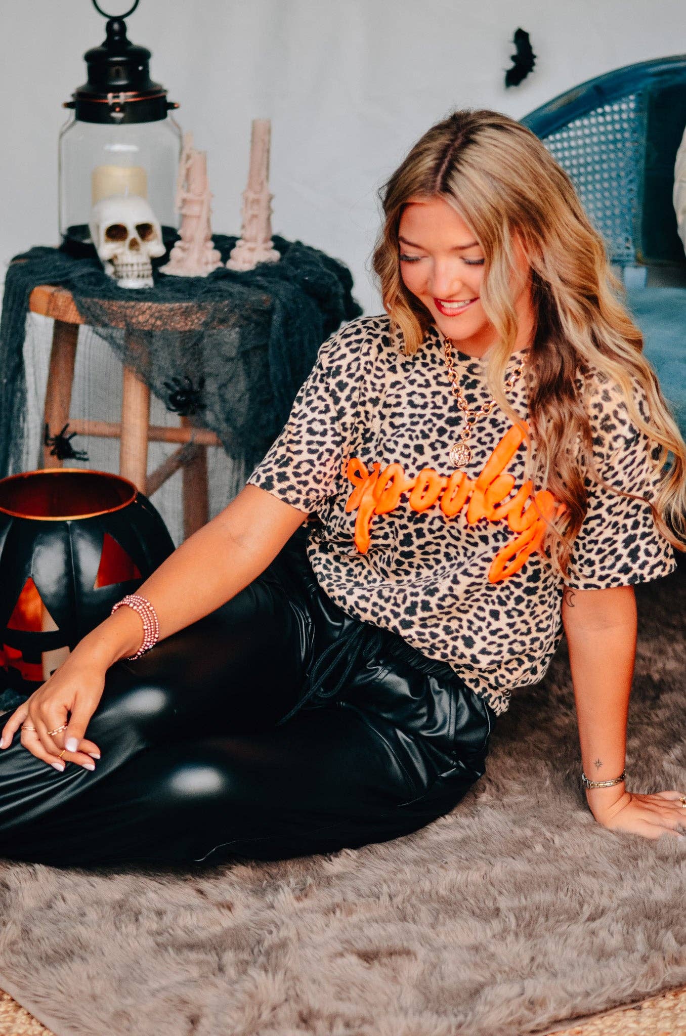 Spooky Bleached Leopard T