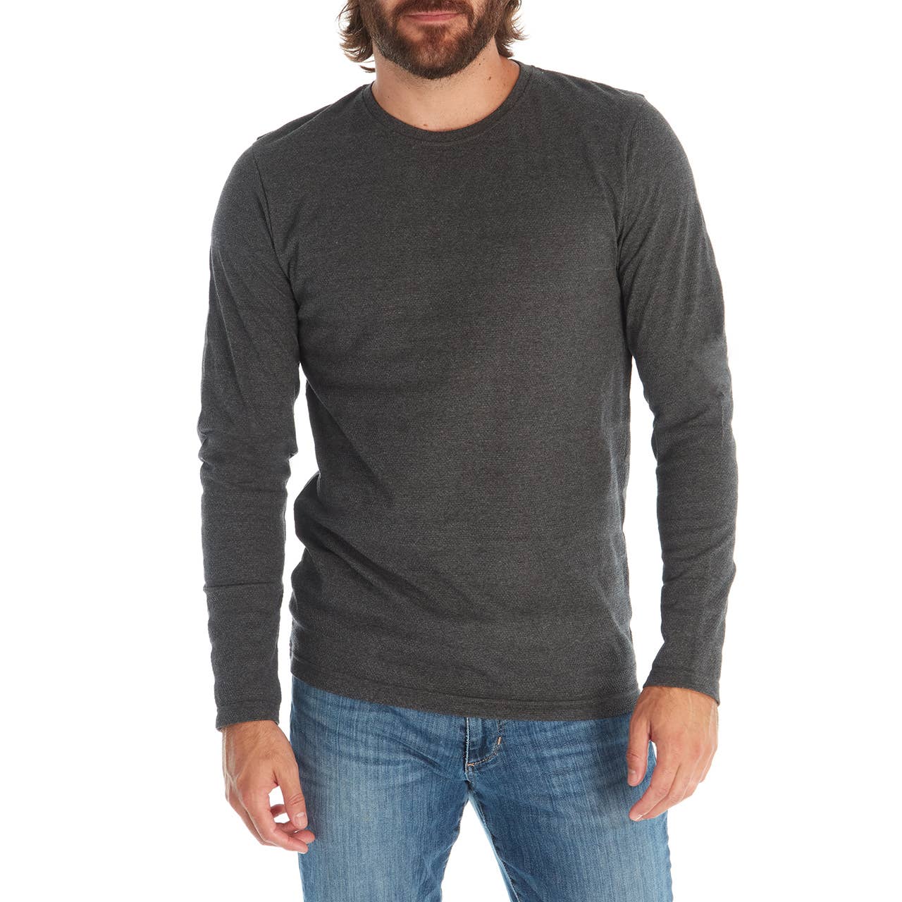 Devin Textured Long Sleeve Tee