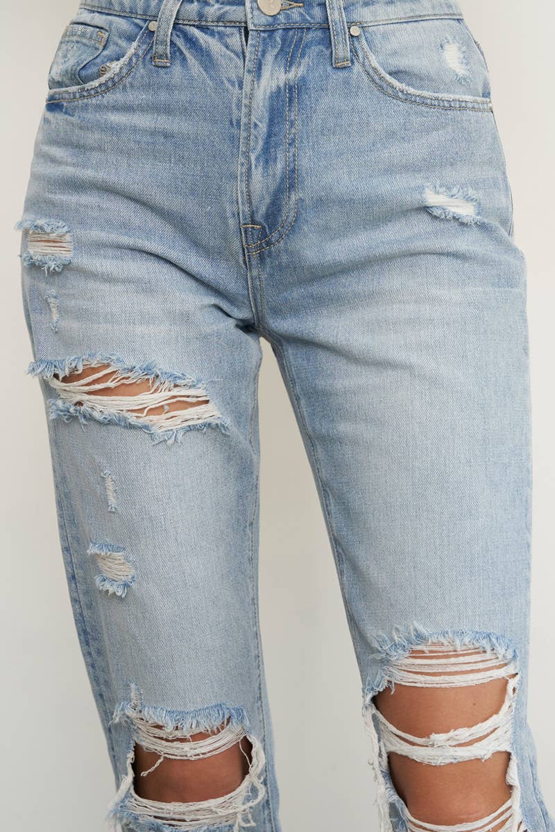 TRIN RIPPED IG GIRLFRIEND JEANS
