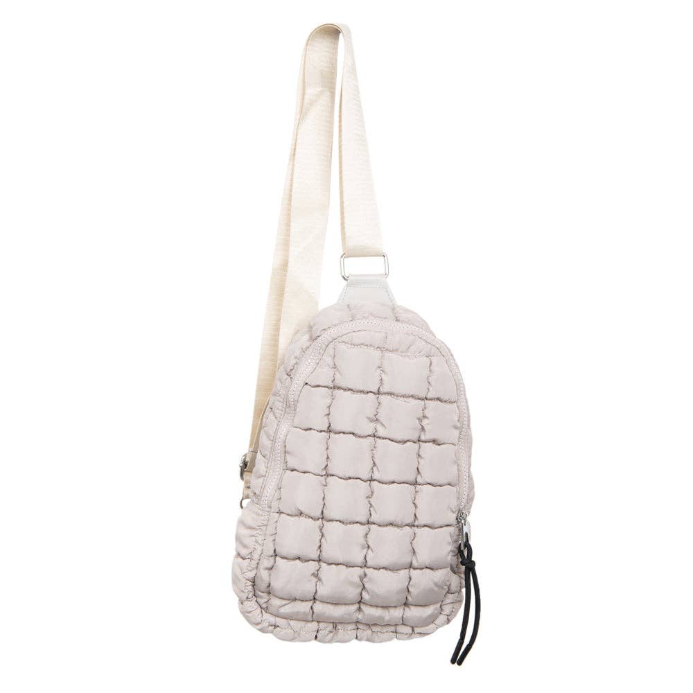 SAND QUILTED CROSSBODY