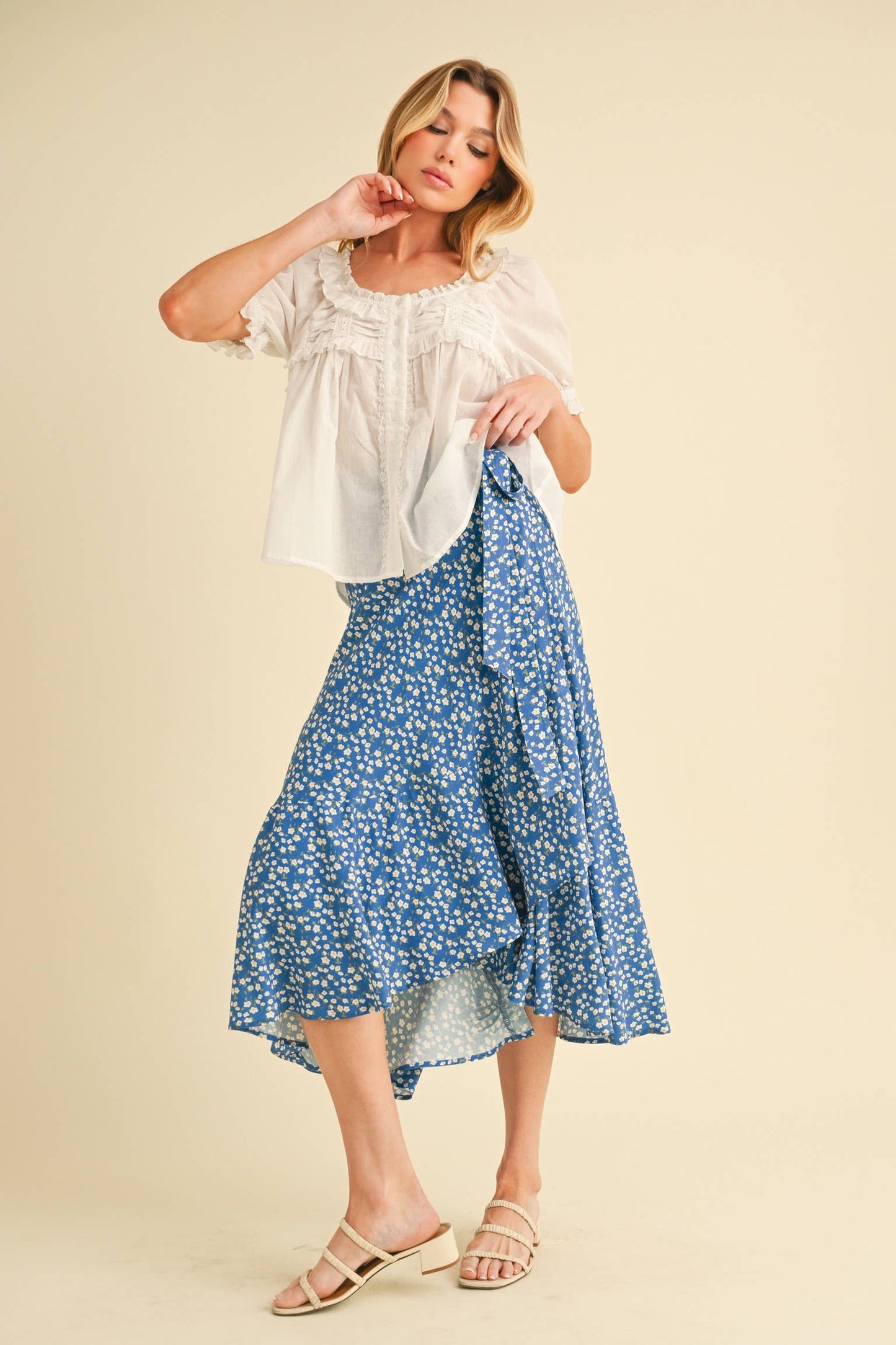 IN BLOOM WRAP SKIRT