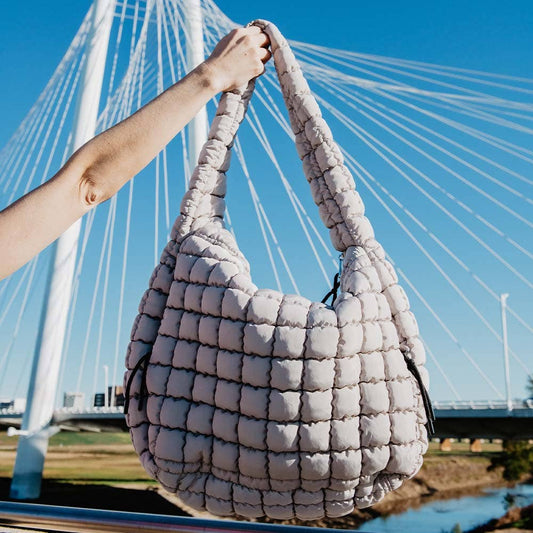 Oversized Hobo Bag: Sand