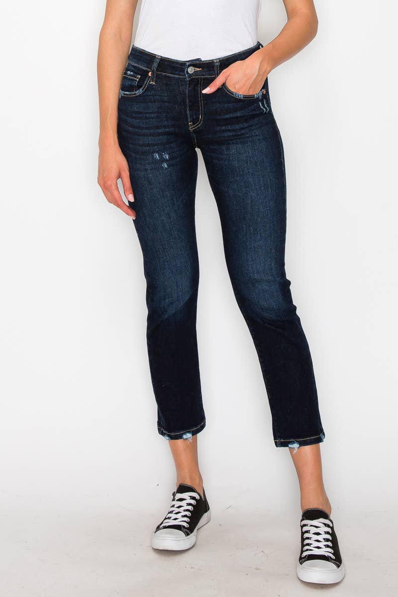 Artemis High Rise Skinny Straight Jeans