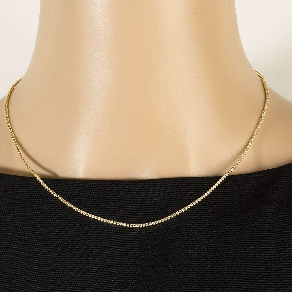 GOLD MINI TENNIS NECKLACE
