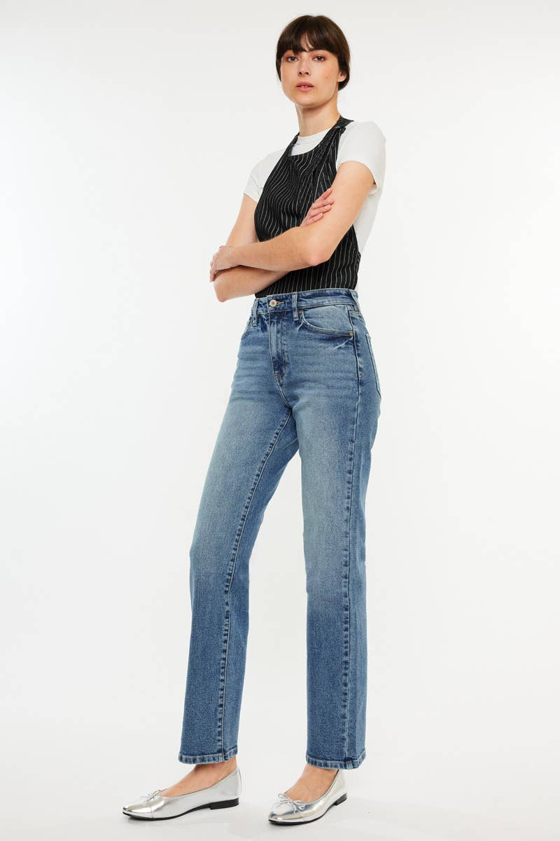 HIGH RISE TRUE STRAIGHT JEANS