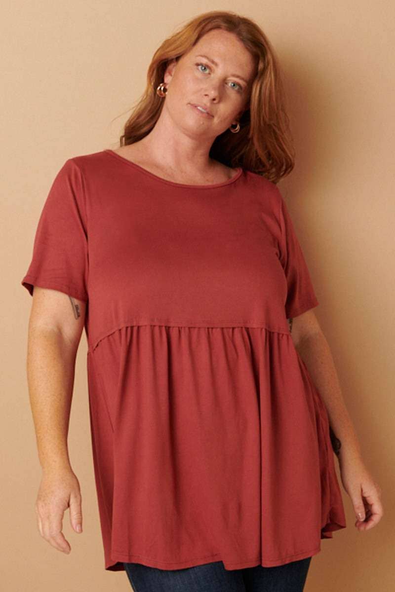 DUSTY PLUS BABYDOLL BLOUSE