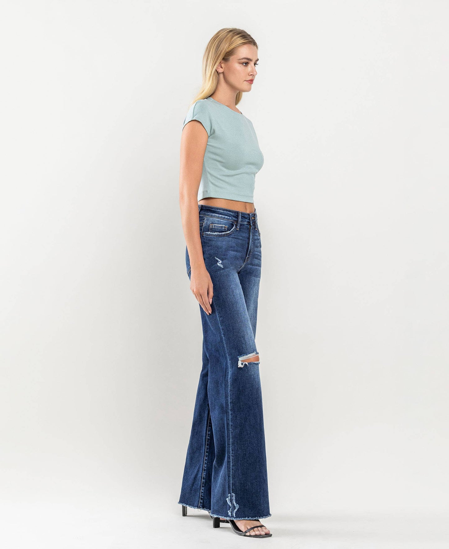 Distressed Wide Leg KanCan Jean