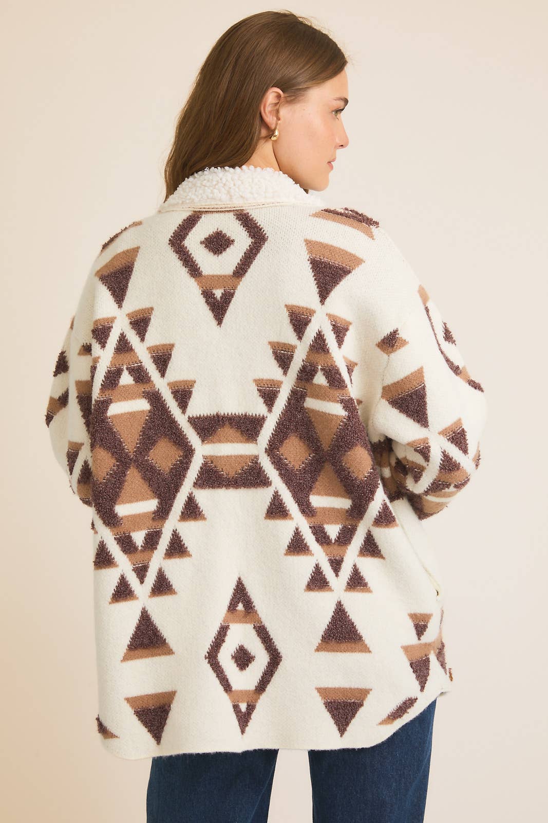 THE CHEYENNE ABSTRACT SWEATER JACKET