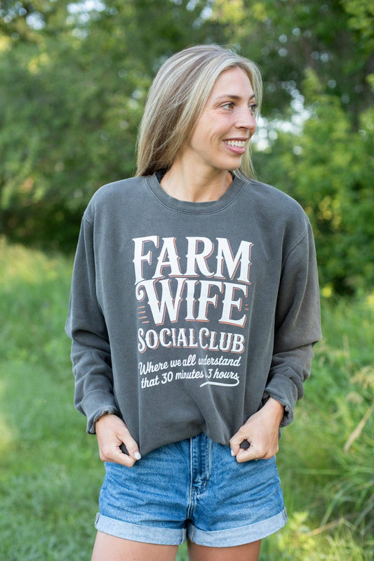 'Farm Wife Social Club' Crewneck