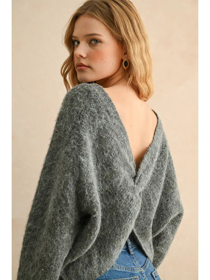 HANNA TWISTED REVERSIBLE SWEATER
