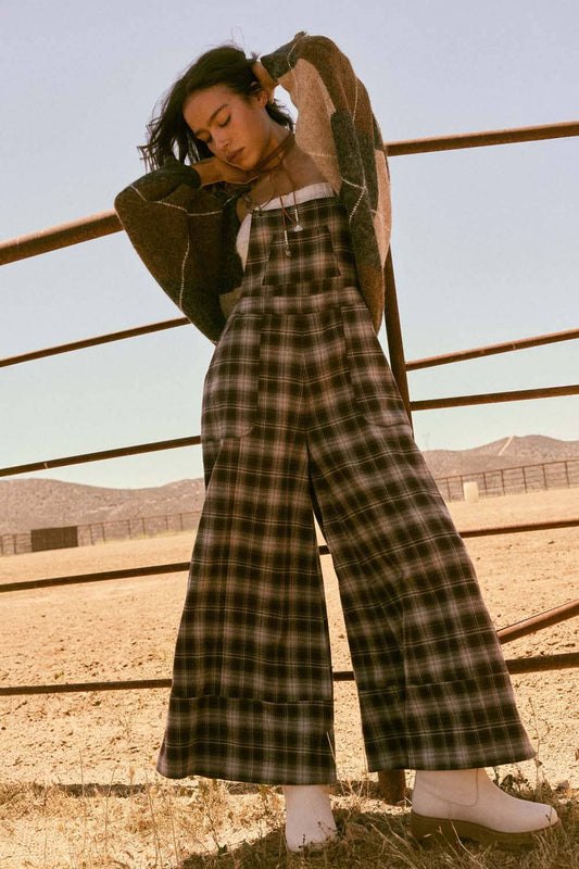 COCO FLANNEL OVERALL JUMPSUIT