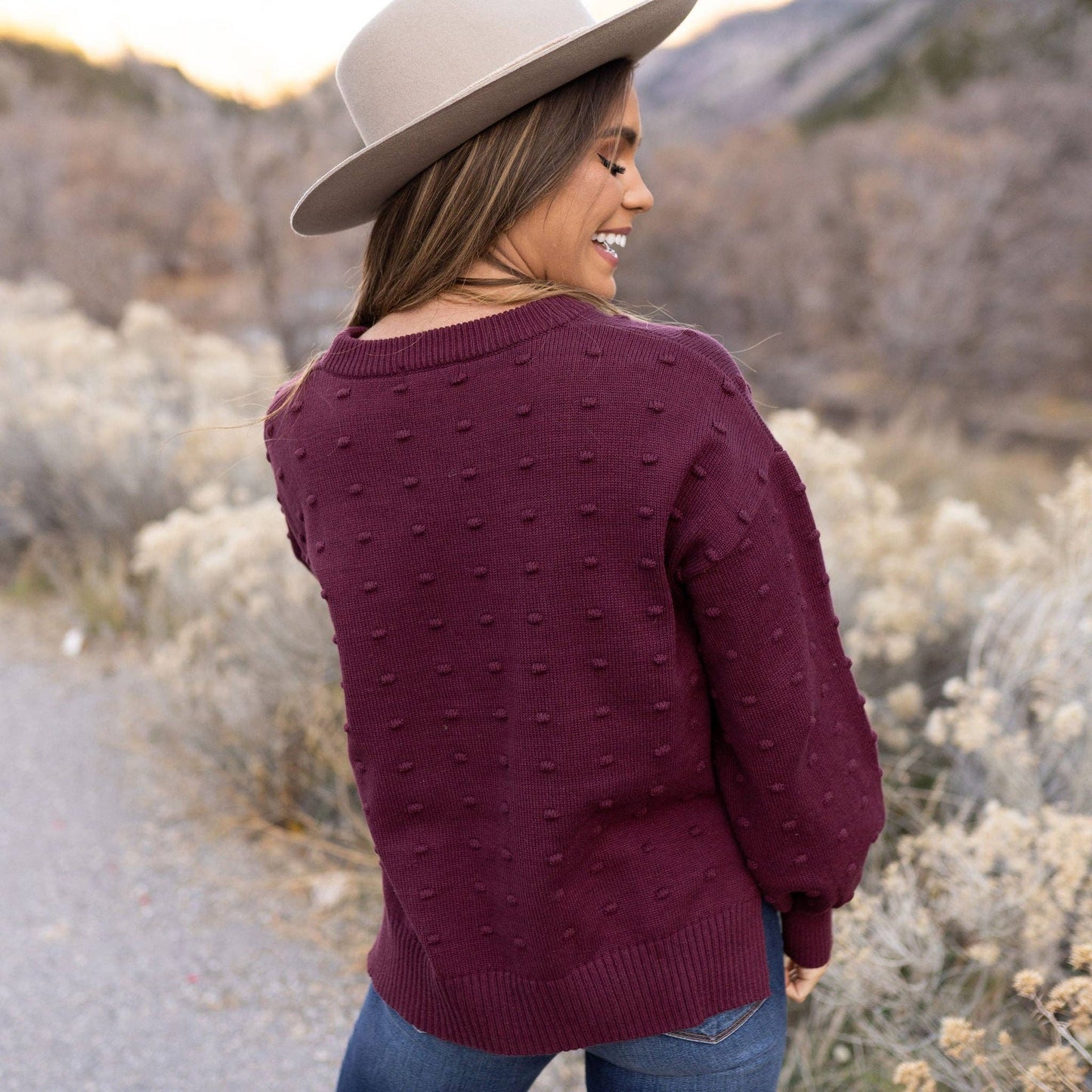Parker Sweater - Burgundy:
