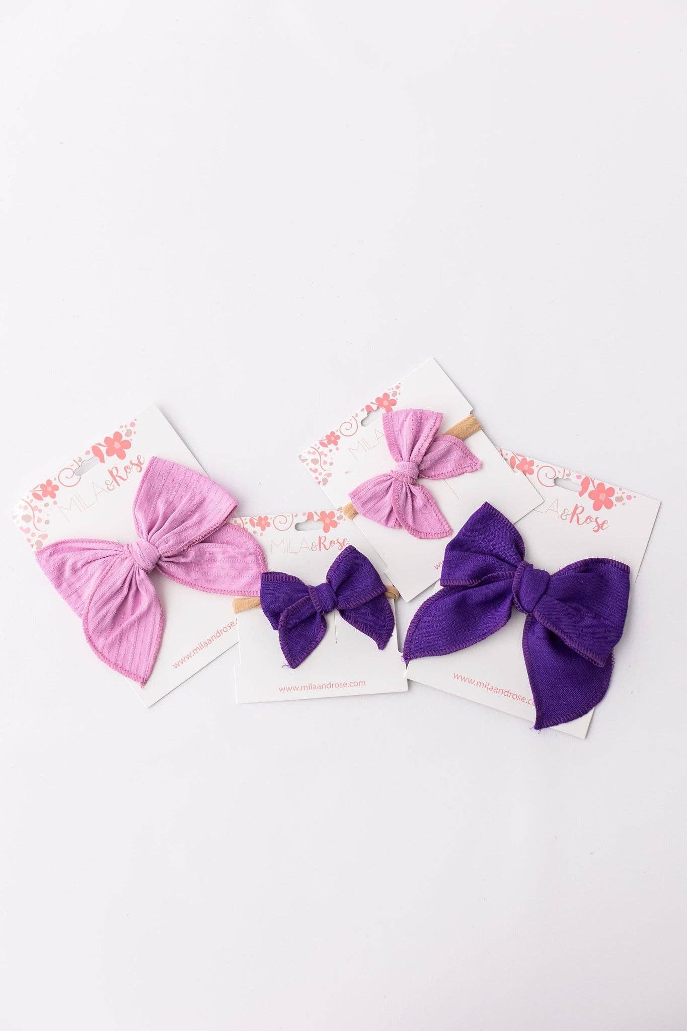 Classic Hair Bow - Bright Lilac