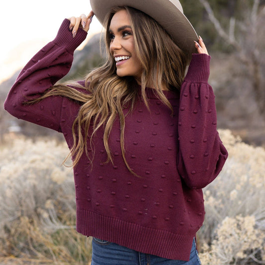 Parker Sweater - Burgundy: