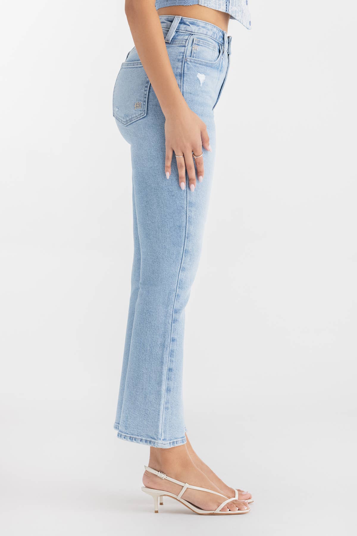 SUPER HIGH RISE ANKLE FLARE JEANS