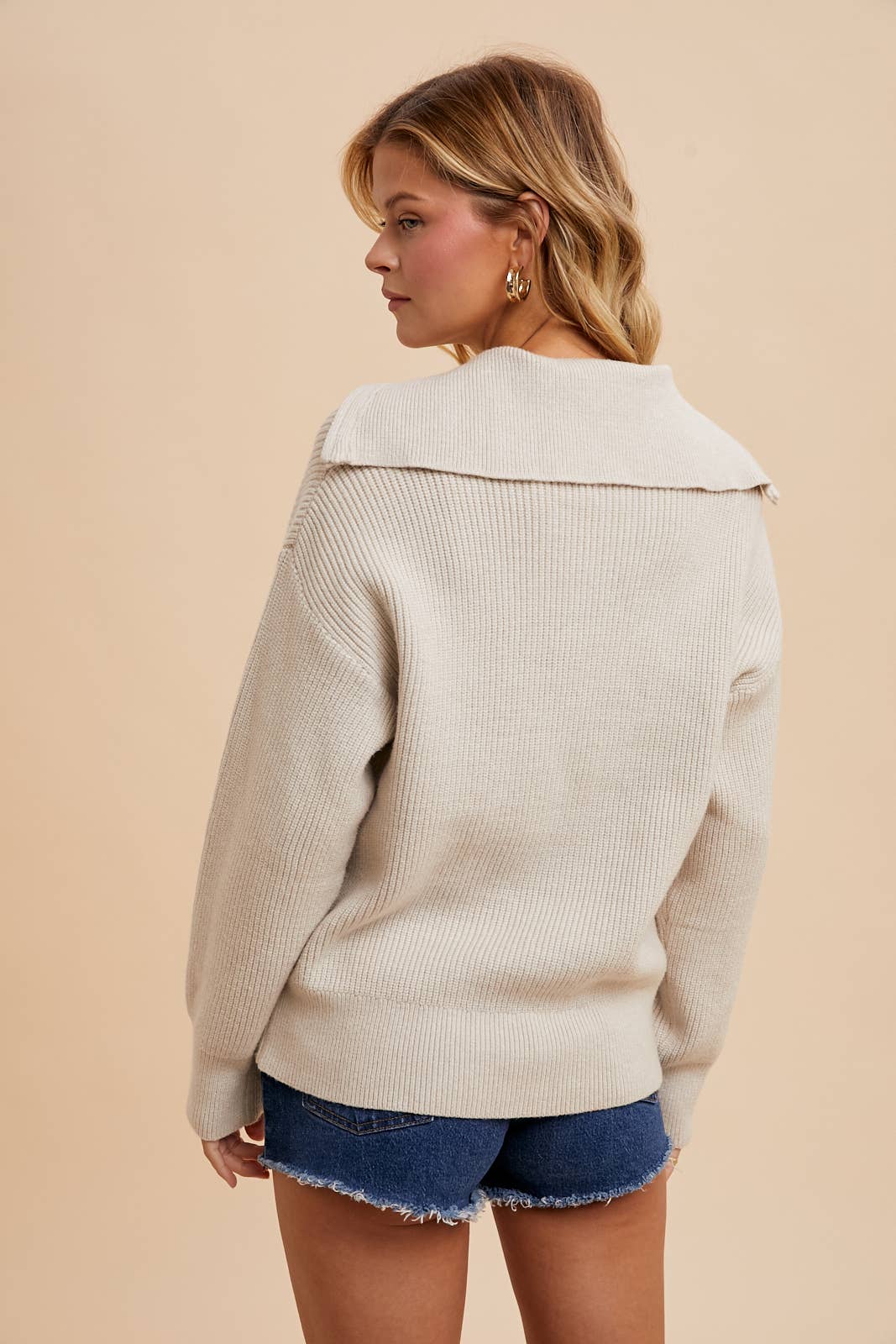 KAYTON HALF ZIP KNITTED PULLOVER