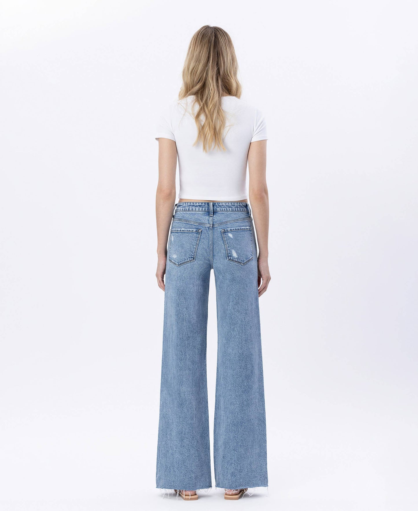 MODERNITY HR RAW HEM WIDE LEG