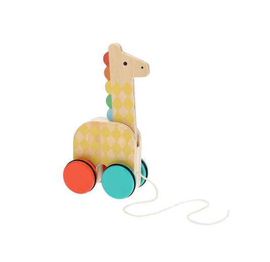 On-the-Go Giraffe Wooden Pull Toy