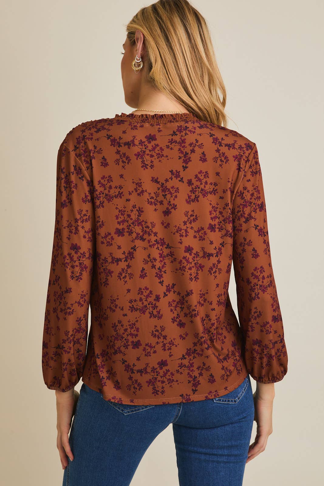 STEPH LONG SLEEVE DISTY BLOUSE