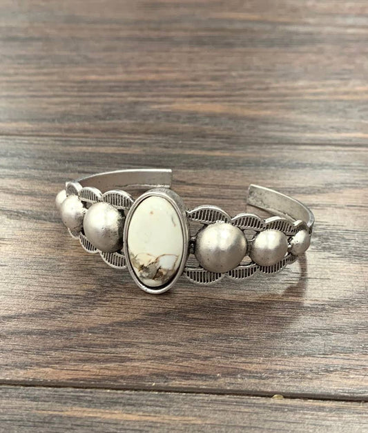 White Turquoise Cuff