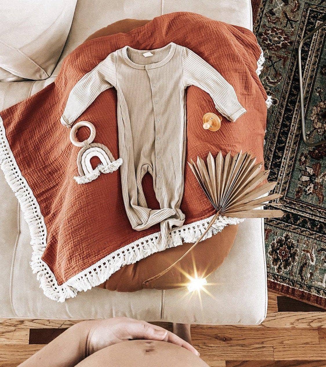 Woven Rainbow Wood Teether