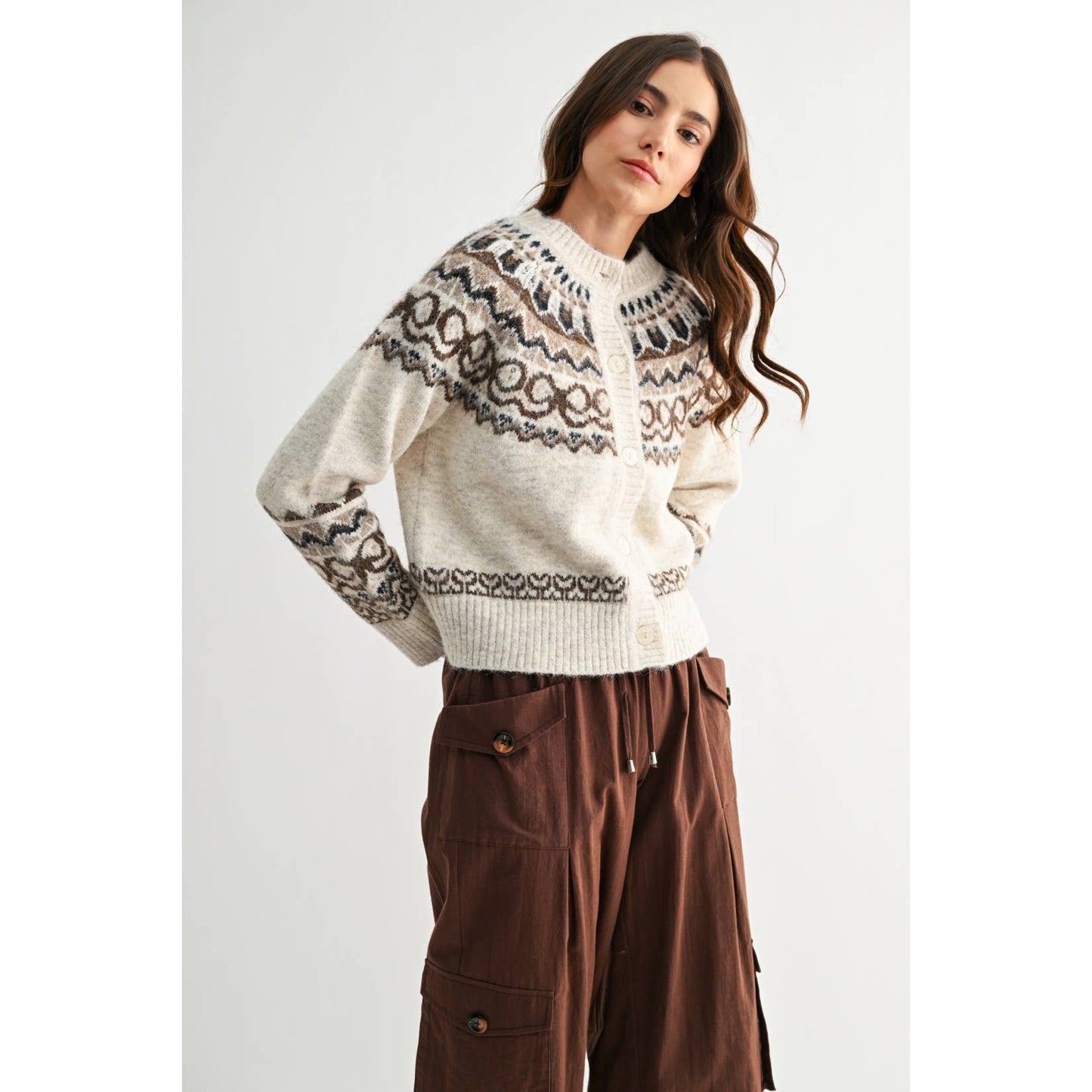 NORDIC-INSPIRED WOOL-BLEND CARDIGAN