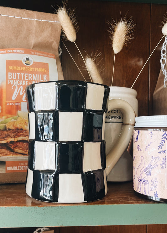 Black and White Checkered Mug