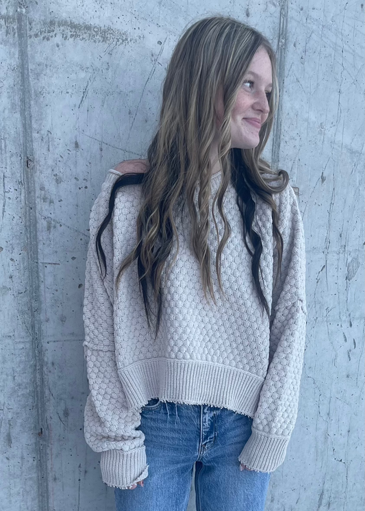 MARILYNE TEXTURE RIBBED SWEATER