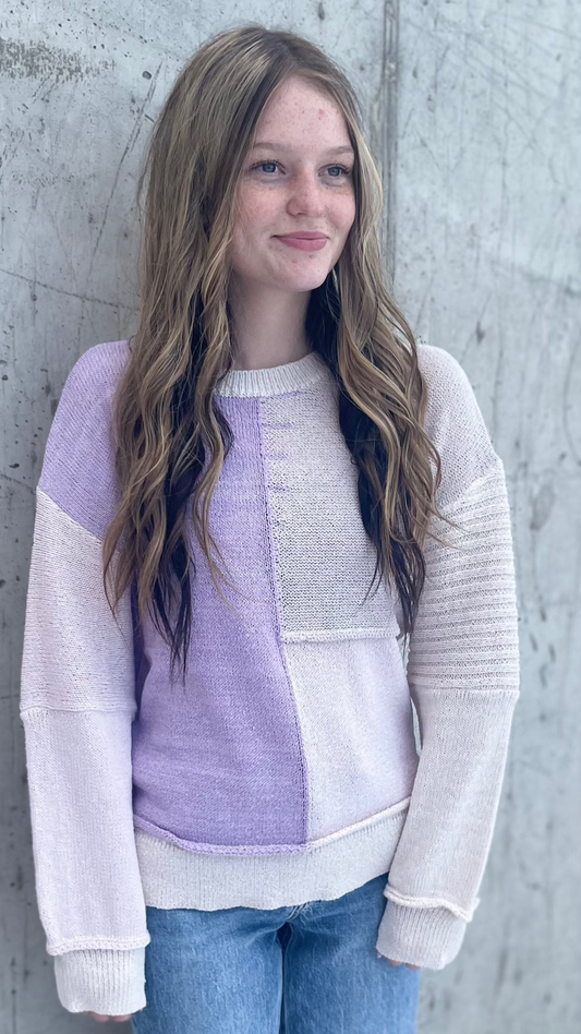 CELIA COLOR BLOCK SWEATER