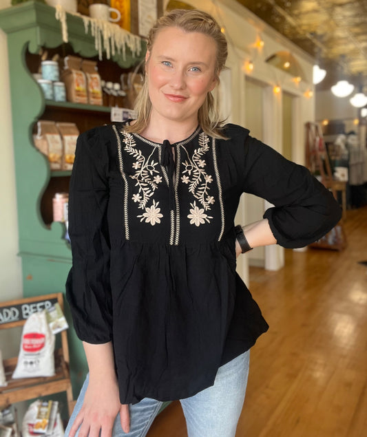 Meagan Embroidered Top