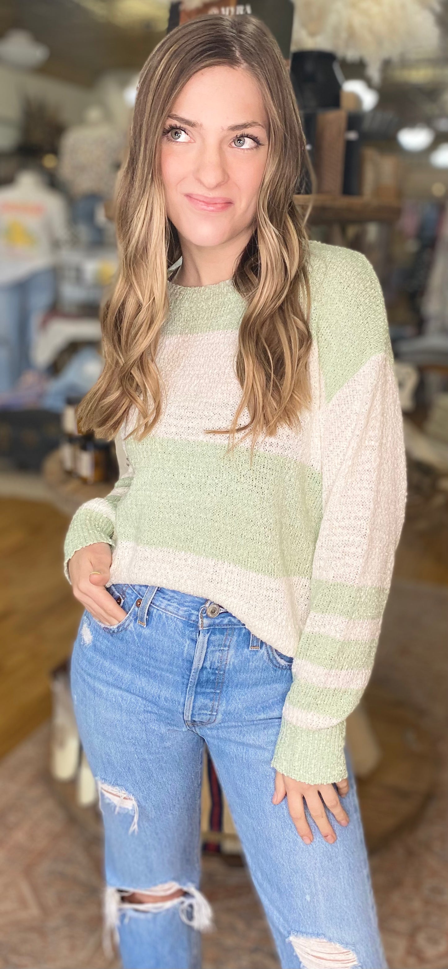 Brooke Texture Stripe Sweater