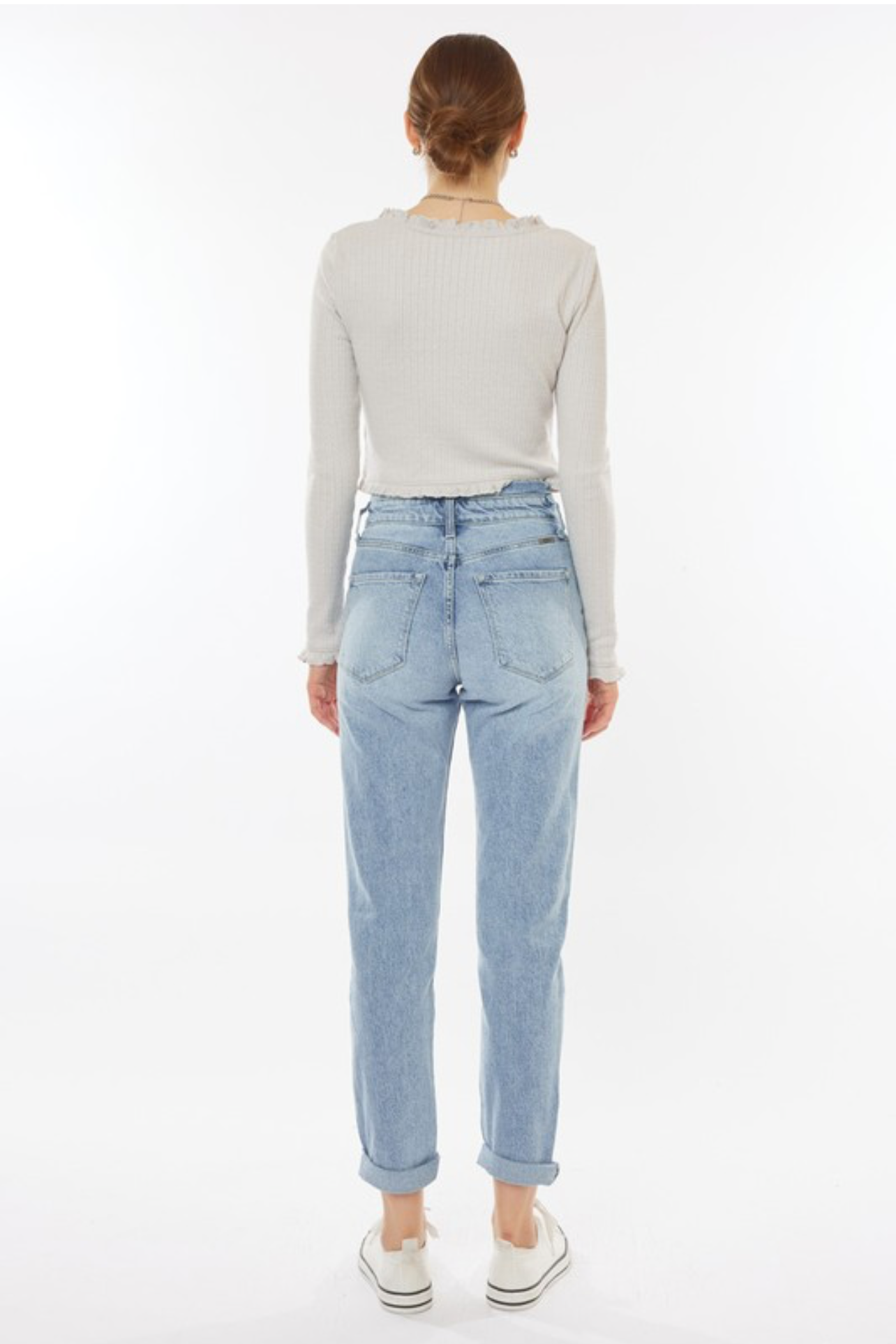 HIGH RISE PAPER BAG MOM JEANS