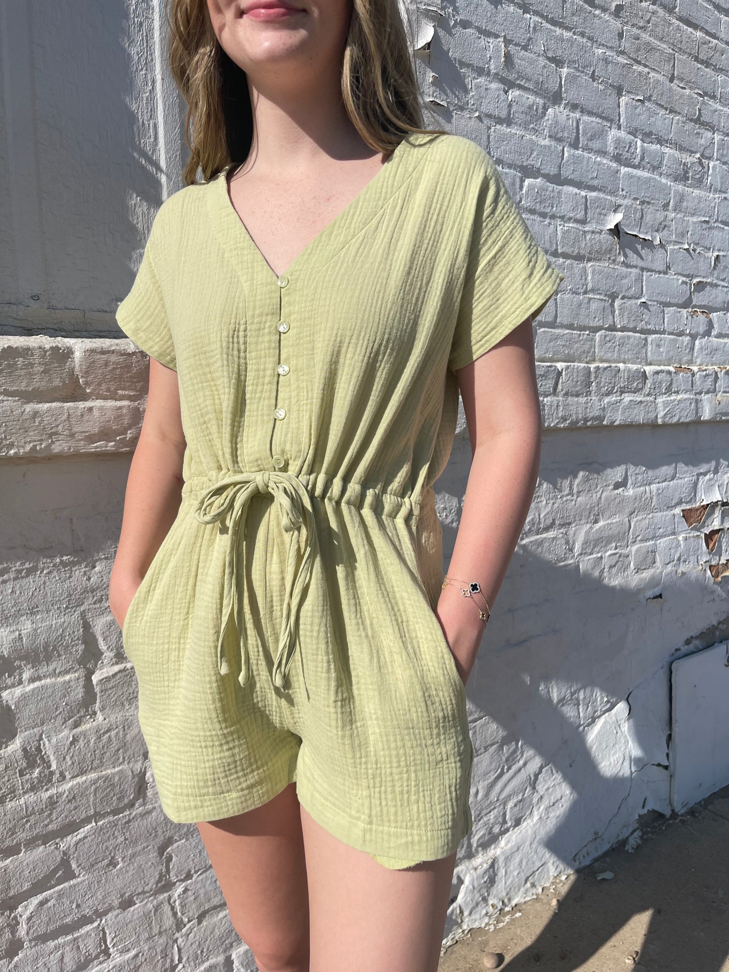 Cotton Gauze Easy Romper