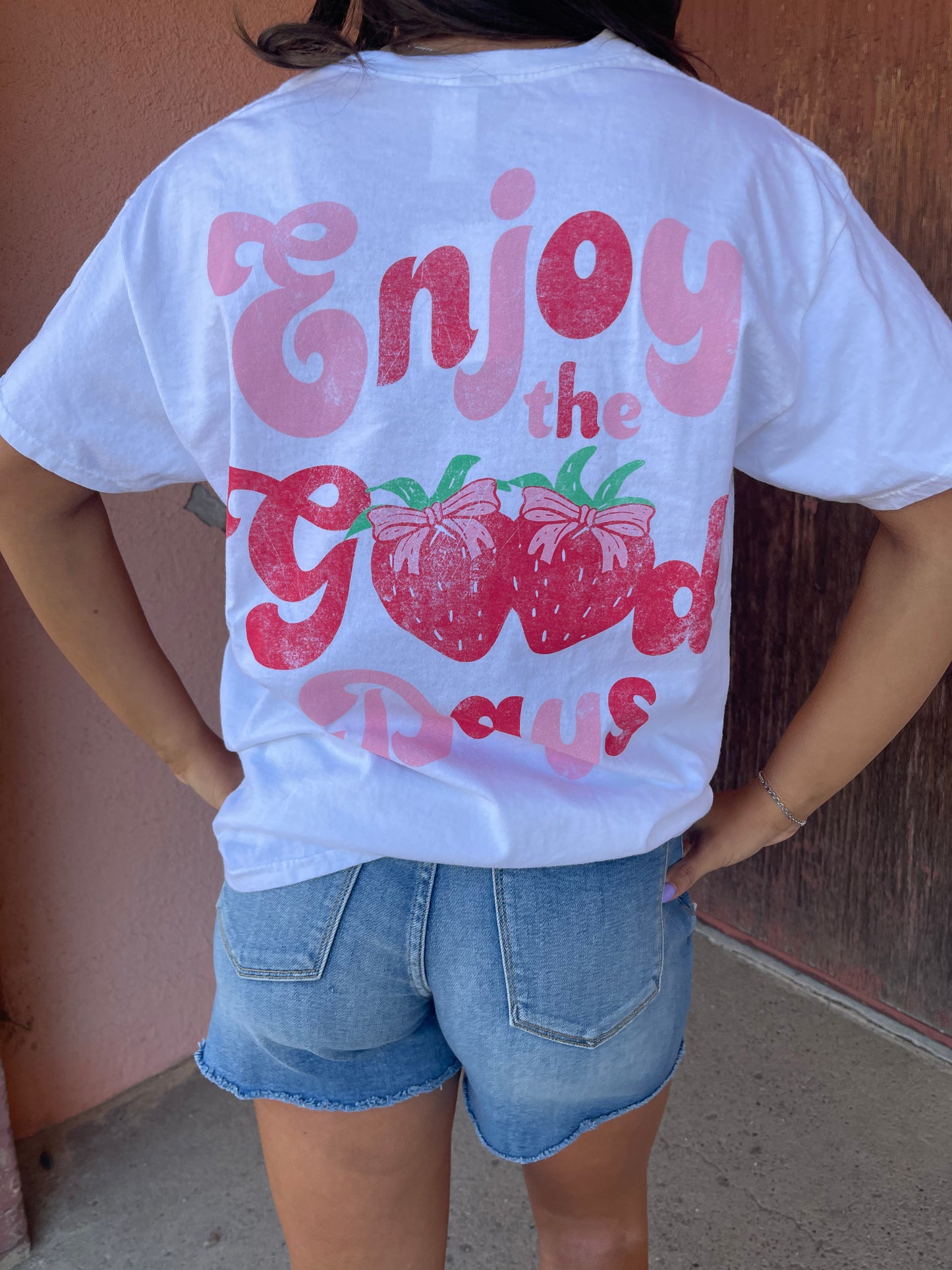 Enjoy the Good Days Berry Tee