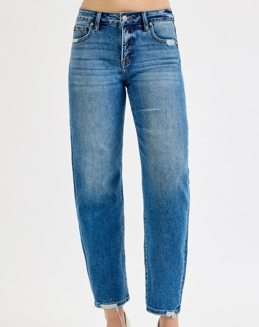 CHLOE RISEN BARREL JEANS