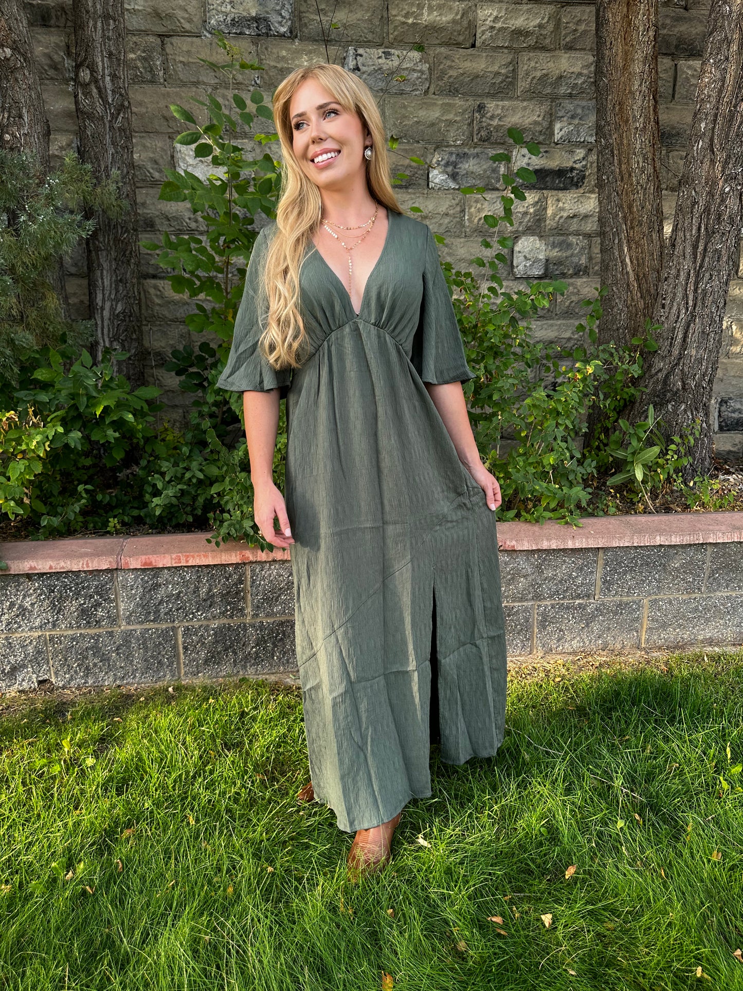 JULIANA OLIVE DRESS