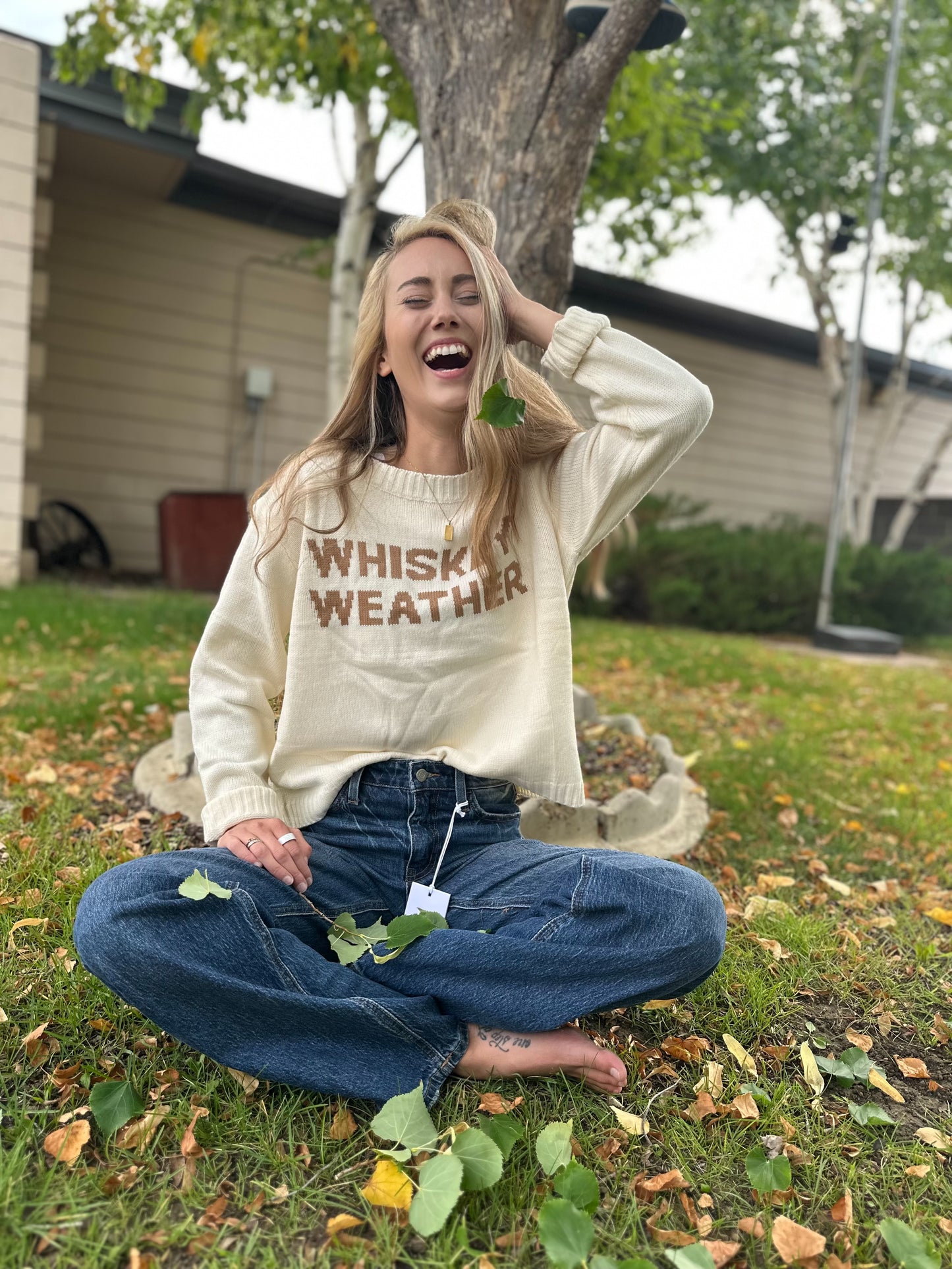 Ivory Whiskey Weather Sweater