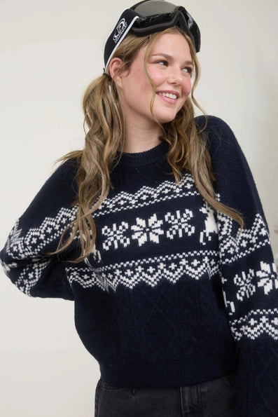 REINDEER NAVY SWEATER
