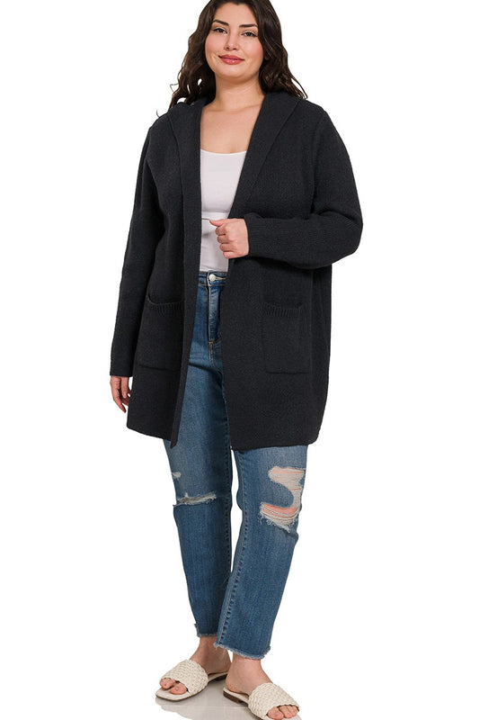 ARIZONA BLACK LONG CARDIGAN